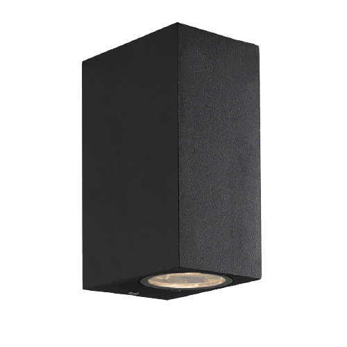 Aplique bidireccional doble gu10 recto negro amir